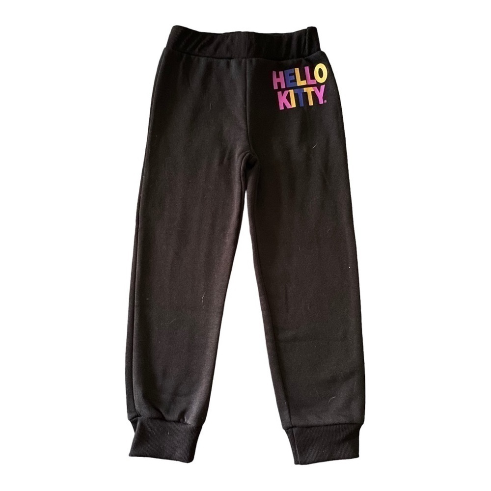 NWOT-HELLO KITTY-BLACK SWEAT PANTS-SIZE 7